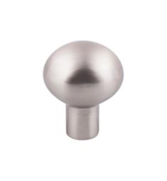 Top Knobs M2065 Aspen II 1 1/4" Cast Bronze Oval Shaped Small Egg Cabinet Knob in Brushed Satin Nickel