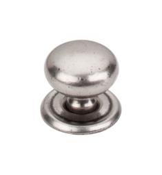 Top Knobs M25 Britannia 1 1/4" Brass Mushroom Shaped Victoria Cabinet Knob with Backplate in Pewter Antique