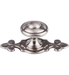 Top Knobs M2135 Britannia 1 1/4" Zinc Alloy Mushroom Shaped Canterbury Cabinet Knob with Backplate in Brushed Satin Nickel