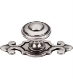 Top Knobs M464 Britannia 1 1/4" Zinc Mushroom Shaped Canterbury Cabinet Knob with Backplate in Pewter Antique