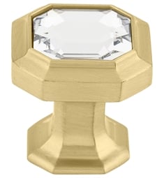 Top Knobs TK390 Chareau 1 1/8" Zinc Alloy Geometric Shaped Crystal Emerald Cabinet Knob