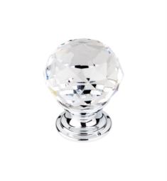 Top Knobs TK125 Crystal 1 1/8" Brass Round Shaped Clear Crystal Cabinet Knob