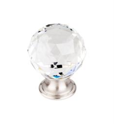 Top Knobs TK126 Crystal 1 3/8" Brass Round Shaped Clear Crystal Cabinet Knob