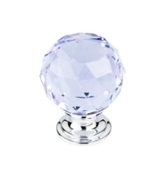 Top Knobs TK114 Crystal 1 3/8" Brass Round Shaped Light Blue Crystal Cabinet Knob