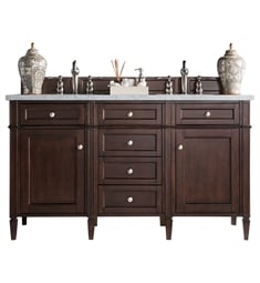 James Martin 650-V60D-BNM Brittany 60" Freestanding Double Bathroom Vanity in Burnished Mahogany