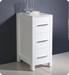 Fresca FST6212WH Torino 12" Bathroom Linen Side Cabinet in White