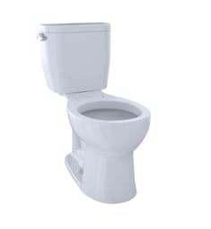 TOTO CST243EF Entrada Two-Piece Round Toilet with 1.28 GPF Single Flush