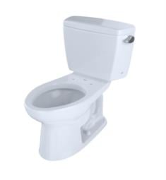 TOTO CST744ER#01 Eco Drake 28" Two-Piece Elongated Toilet with 1.28 GPF Single Flush and Right Hand Trip Lever in Cotton