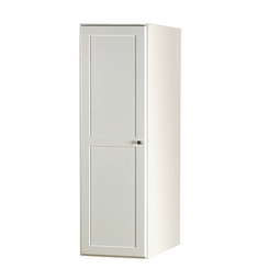 Ronbow 679015-3-W01 Shaker 15" Linen Cabinet Storage Tower with Wood Door in White