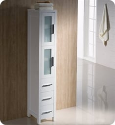 Fresca FST6260WH Torino Tall Bathroom Linen Side Cabinet in White