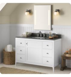 Ronbow 051748-3-W01 Briella 48" Freestanding Single Bathroom Vanity Base Cabinet with Tapered Leg in White