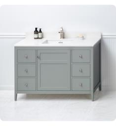 Ronbow 051748-3-F21 Briella 48" Freestanding Single Bathroom Vanity Base Cabinet with Tapered Leg in Ocean Gray