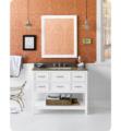 Ronbow 052736-W01 Newcastle Neo-Classic 36" Freestanding Single Bathroom Vanity Base Cabinet in White