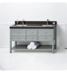 Ronbow 052760-F21 Newcastle 60" Freestanding Double Bathroom Vanity Base Cabinet in Ocean Gray