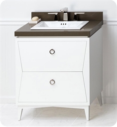 Ronbow 052824-W01 Lexie 24" Freestanding Single Bathroom Vanity Base Cabinet in White