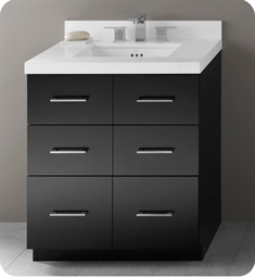 Ronbow 090930-B02 Lassen 30" Freestanding Single Bathroom Vanity Base Cabinet in Black