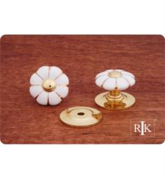 RK International CK-322 1 1/4" Flowery Cabinet Knob with Brass Tip and Lines