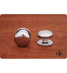 RK International CK-3216-AT 1 1/2" Large Solid Plain Cabinet Knob with Backplate