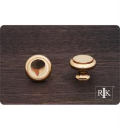RK International CK-5214 1 1/4" Plain Cabinet Knob with Flat Brass Insert
