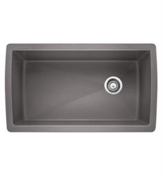 Blanco 441770 Diamond 33 1/2" Single Bowl Undermount Silgranit Kitchen Sink in Metallic Gray