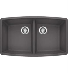 Blanco 441473 Performa 33" Double Bowl Undermount Silgranit Kitchen Sink in Cinder