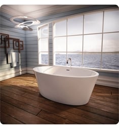 BainUltra BCH3OF00 Charism 64 1/8" Freestanding Customizable Bath Tub in White