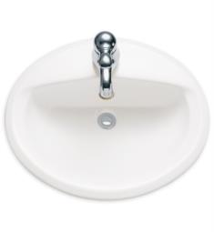 American Standard 0475920.020 Aqualyn Countertop Sink with Faucet holes on 8" centers and Less overflow
