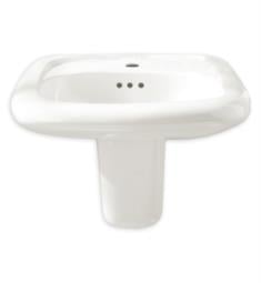 American Standard 0954121EC.020 Murro Universal Design EverClean Wall Mounted Sink with overflow and extra left-hand side