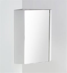 Fresca FMC5084WH Coda 18" White Corner Medicine Cabinet with Mirror Door