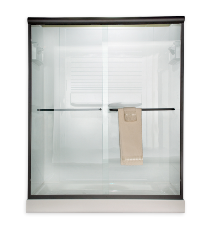 American Standard Am 213 Euro Frameless Sliding Rain Glass Shower Doors With Finish Silver Shine