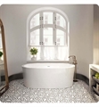 BainUltra BNOPOF00 Nokori Oval 6737 67" x 37" Freestanding Customizable Bath Tub in White Finish