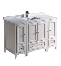 Fresca FCB20-122412AW-U Oxford 48" Antique White Traditional Bathroom Cabinets with Top & Sink