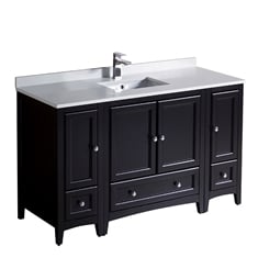 Fresca FCB20-123012ES-U Oxford 54" Espresso Traditional Bathroom Cabinets with Top & Sink