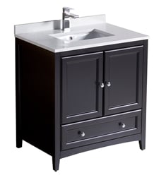 Fresca FCB2030ES-U Oxford 30" Espresso Traditional Bathroom Cabinet with Top & Sink