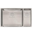 Franke PKX160 Peak 30 7/8" Stainless Steel Double Basin Undermount Kitchen Sink with Right Hand Small Basin