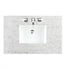 1 1/8" Polished Jasmine Pearl Quartz Top with Rectangular Undermount Porcelain Sink