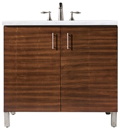 James Martin 850-V36-AWT Metropolitan 35 7/8" Freestanding Single Bathroom Vanity in American Walnut