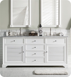 James Martin 238-104-V72-BW Savannah 72" Double Bathroom Vanity in Bright White Finish