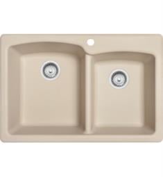 Franke EO33229-1 Ellipse 33" Double Basin Undermount/Drop In Granite Kitchen Sink with Right Side Small Bowl from Home Collection