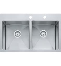 Franke HF3322-2 Vector 33" Double Basin Undermount/Drop In Stainless Steel Kitchen Sink from Home Collection