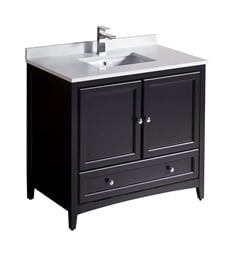 Fresca FCB2036ES-U Oxford 36" Espresso Traditional Bathroom Cabinet with Top & Sink