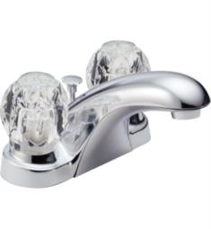 Delta B2512LF Foundations 3 3/4" Two Handle Centerset Bathroom Faucet with Pop-Up Drain Assembly in Chrome