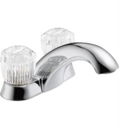 Delta 2502LF Classic 3 1/4" Two Handle Centerset Bathroom Faucet with Less Pop-Up in Chrome