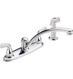 Delta B2410LF Foundations 6 1/2" Two Handle Kitchen Faucet with Side Spray in Chrome