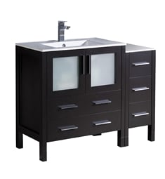 Fresca FCB62-3012ES-I Torino 42" Espresso Modern Bathroom Cabinets with Integrated Sink