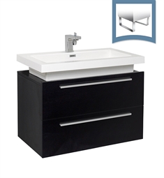 Fresca FCB8080BW-I Medio 32" Black Modern Bathroom Cabinet with Vessel Sink