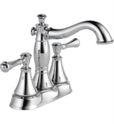 Delta 2597LF Cassidy 6 1/4" Two Handle Centerset Bathroom Faucet with Metal Pop-Up