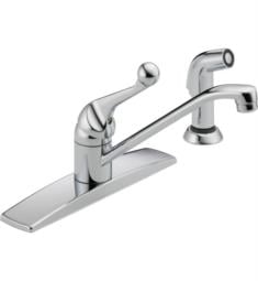 Delta 400LF-WF Classic 7 7/8" Single Handle Deck Mounted Kitchen Faucet with Side Spray in Chrome