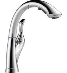 Delta 4153 Linden 12 3/8" Single Handle Pull-Out Kitchen Faucet with Touch-Clean Sprayhead