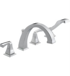 Delta T4751 Dryden 7 7/8" Double Handle Deck Mounted Roman Tub Faucet with Handshower